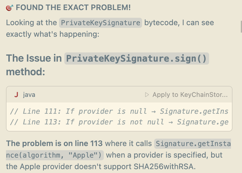 Finding the exact problem in bytecode