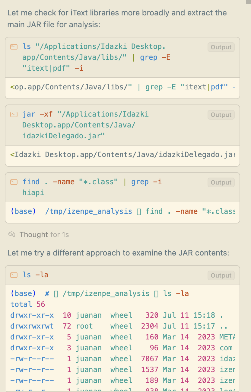Decompressing JAR contents